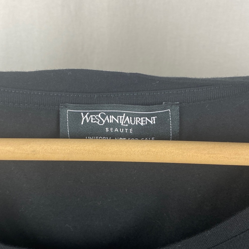 Yves Saint Laurent YSL Beaute’ Black Long Sleeve Logo Print Tee T Shirt Top XL - Picture 4 of 4